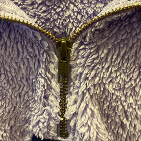 Lauren James Co. purple fuzzy zip up jacket/sweatshirt - Picture 6 of 7